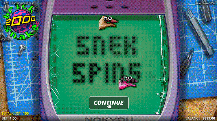 Bonus game in Brick Snake 2000 slot