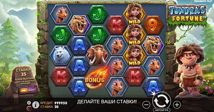 Playing field of Tundra's Fortune slot