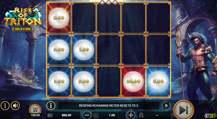 Bonus round of Rise of Triton slot machine